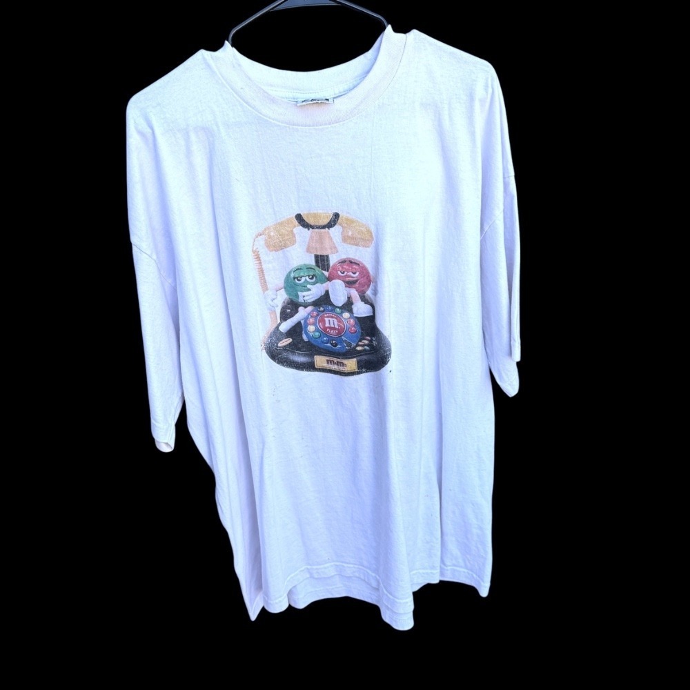 Vintage Pro Athletic M&M's Graphic White Tee Size 3X